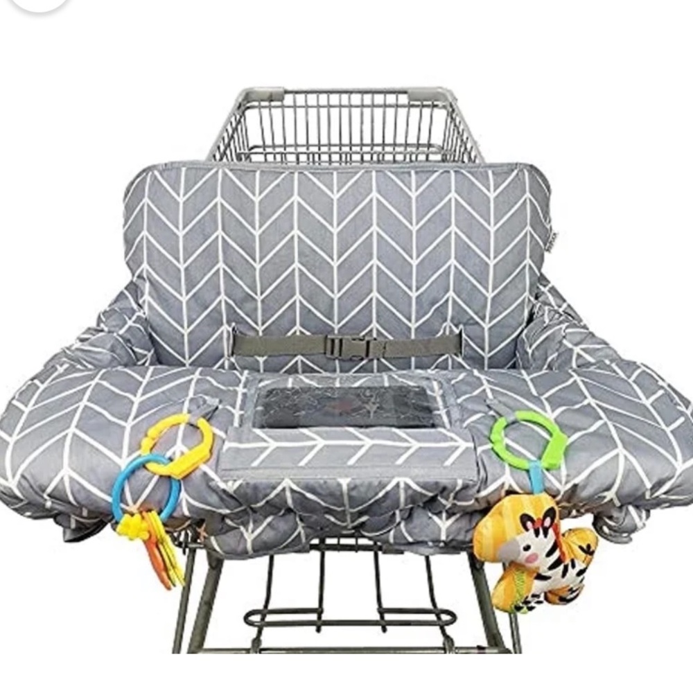 IcoPuca Grey Baby Shopping Cart Seat Cover - Picture 7 of 8